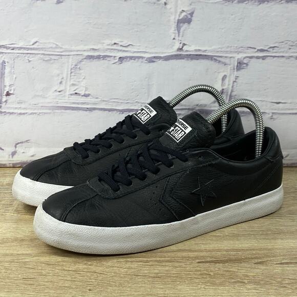 Converse One Star Black Leather Low Top Sneakers Women's 8.5 Men's 7 CTAS Shoes - Picture 3 of 8